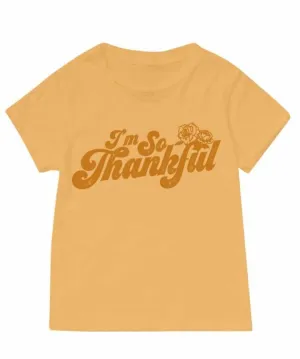 Tiny Whales I'm So Thankful Tee - Vintage Gold