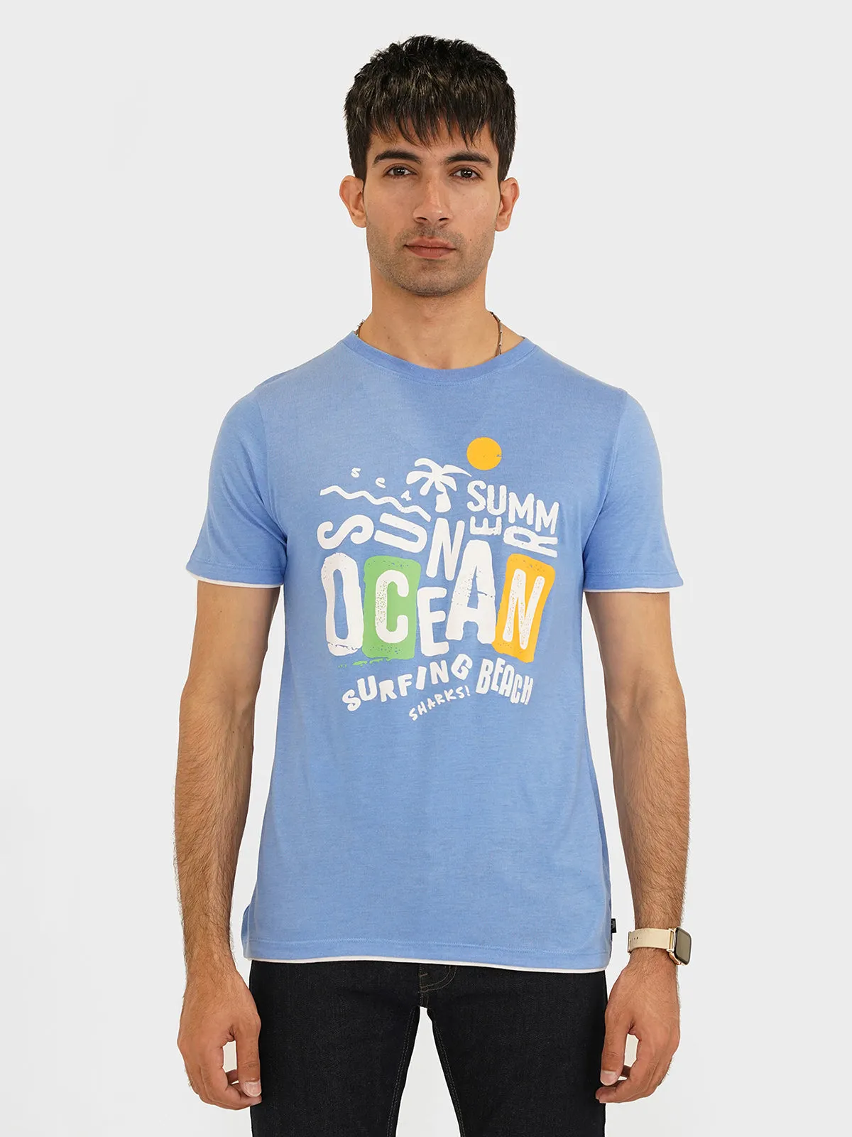 T"ACCIAI" Graphic Regular Fit T-Shirt