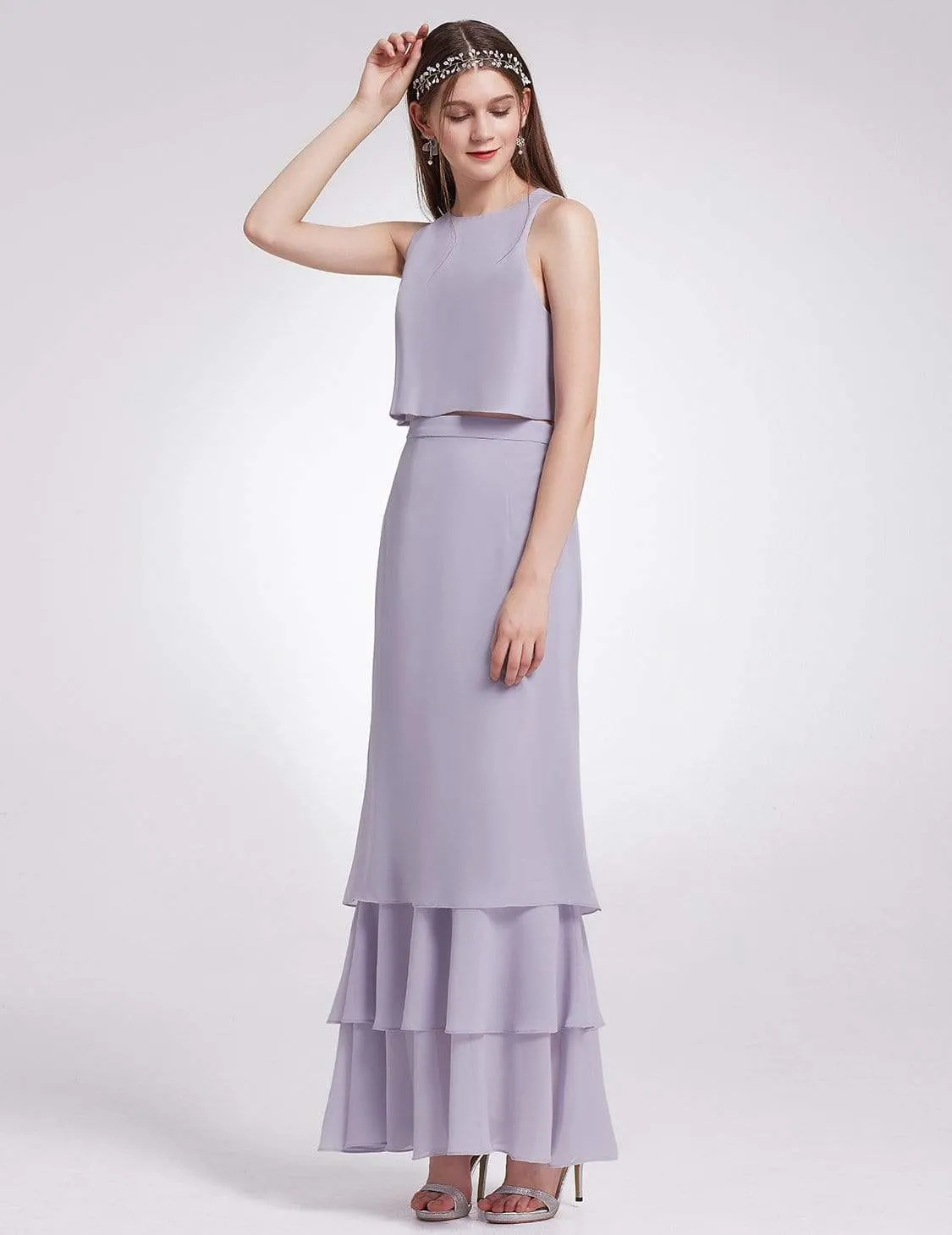 Two Piece Maxi Skirt and Top Bridesmaid Set