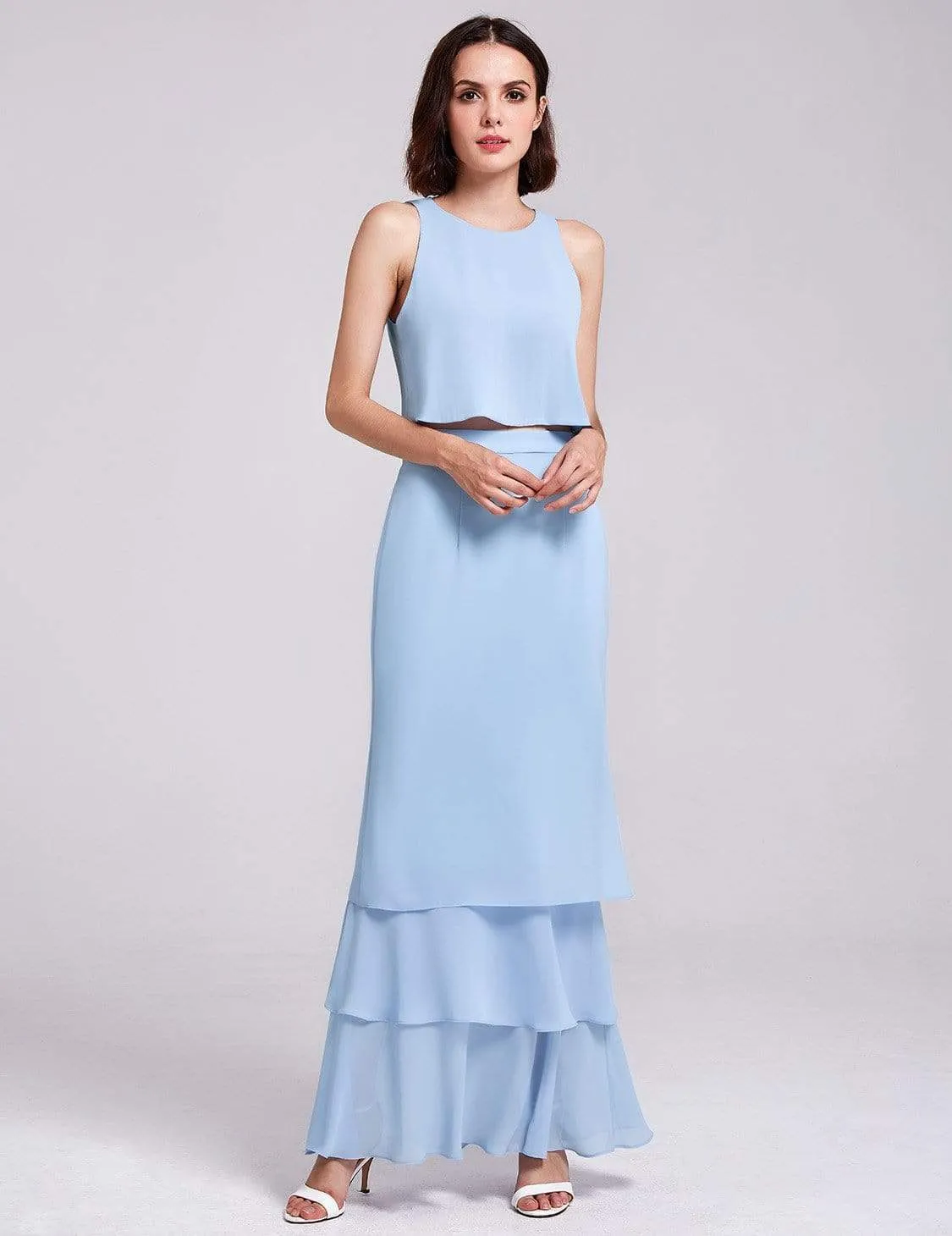 Two Piece Maxi Skirt and Top Bridesmaid Set