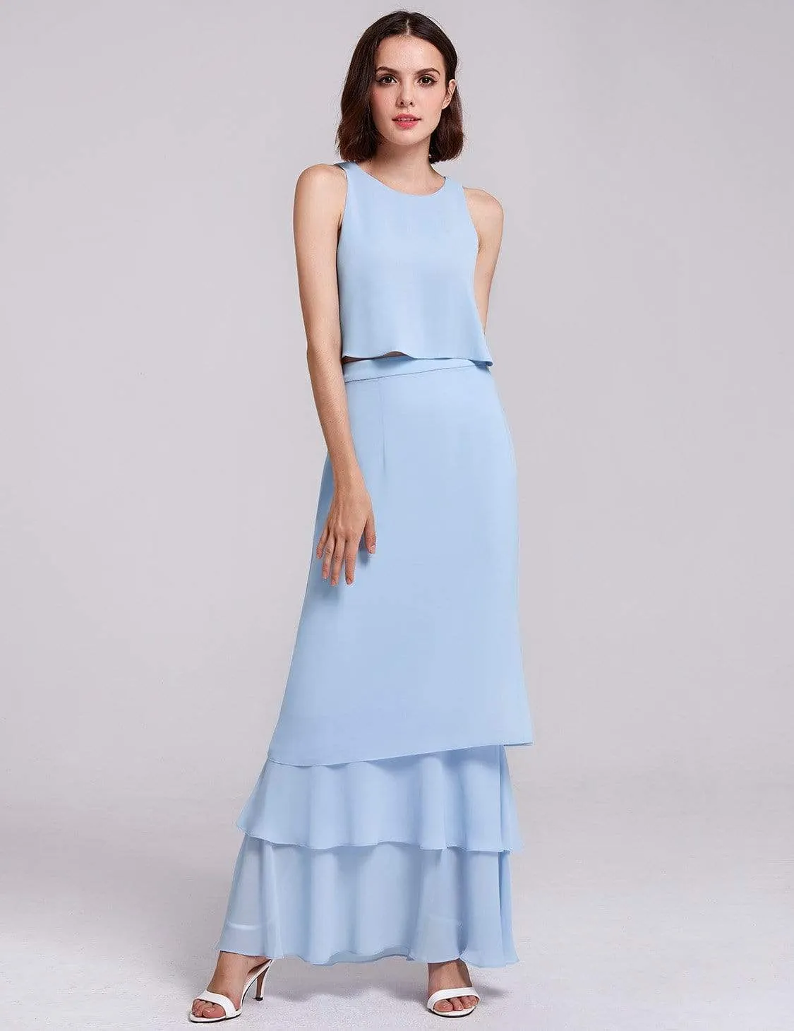 Two Piece Maxi Skirt and Top Bridesmaid Set