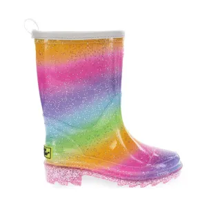 Western Chief Kids' Ombre Faux Fur Rain Boots - Multi Sparkle