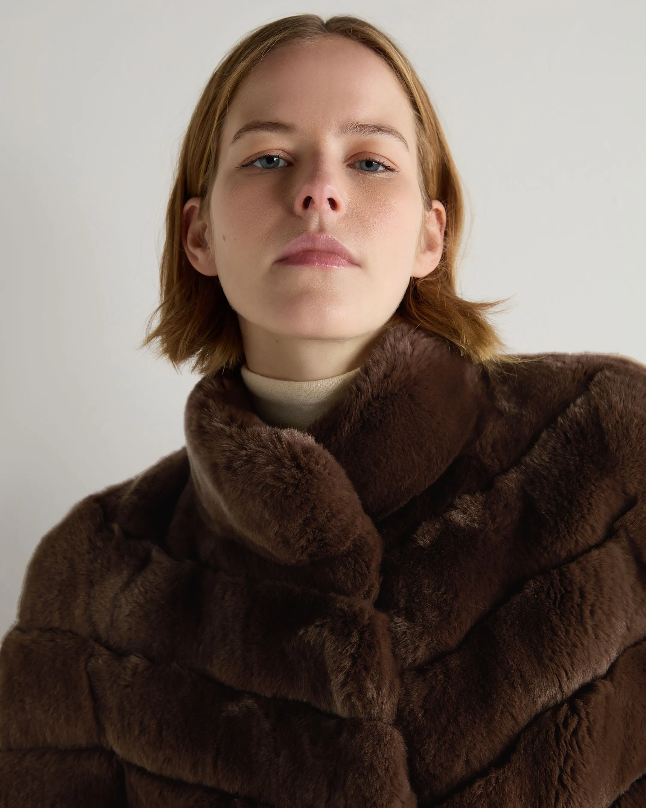 Women's Malina Fur Jacket Chocolate Brown