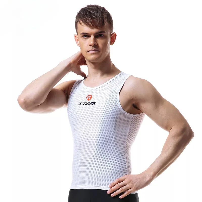 X-TIGER Cycling Underwear Sport Base Layers Cycling Jersey Cycling Vest Men Undershirt Cool Mesh Elastici Vest Road Bike Jersey